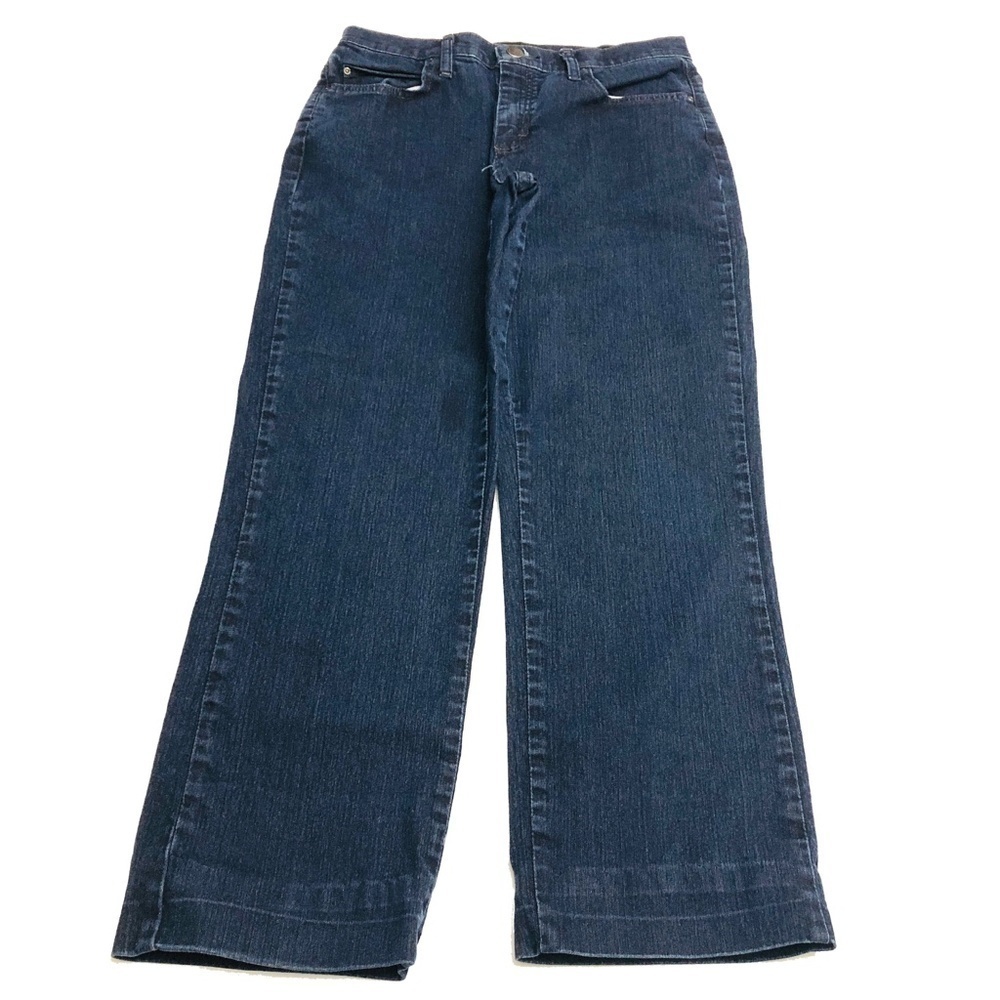 Lee Relaxed Fit Straight Leg Women's size 8P Dark Blue Denim Jeans